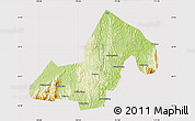 Physical Map of Xinning, cropped outside