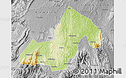 Physical Map of Xinning, desaturated
