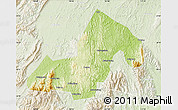 Physical Map of Xinning, lighten