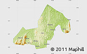 Physical Map of Xinning, single color outside