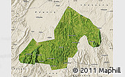 Satellite Map of Xinning, shaded relief outside