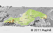 Physical Panoramic Map of Xinning, desaturated
