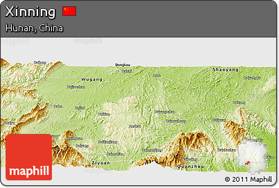 Physical Panoramic Map of Xinning