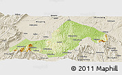 Physical Panoramic Map of Xinning, shaded relief outside