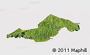 Satellite Panoramic Map of Xinning, cropped outside