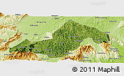 Satellite Panoramic Map of Xinning, physical outside