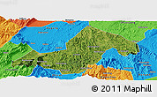 Satellite Panoramic Map of Xinning, political outside