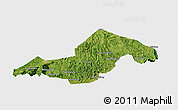 Satellite Panoramic Map of Xinning, single color outside