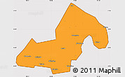 Political Simple Map of Xinning, cropped outside
