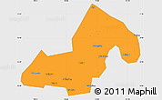 Political Simple Map of Xinning, single color outside