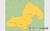 Savanna Style Simple Map of Xinning, single color outside