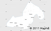 Silver Style Simple Map of Xinning, single color outside