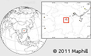 Blank Location Map of Yiyang Shi