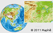 Physical Location Map of Yiyang Shi