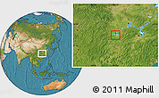 Satellite Location Map of Yiyang Shi