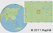 Savanna Style Location Map of Yiyang Shi