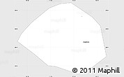 Silver Style Simple Map of Yiyang Shi