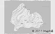Gray 3D Map of Yongshun, single color outside