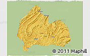 Savanna Style 3D Map of Yongshun, single color outside
