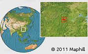 Satellite Location Map of Yongshun
