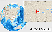 Shaded Relief Location Map of Yongshun