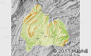 Physical Map of Yongshun, desaturated