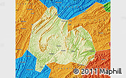 Physical Map of Yongshun, political outside