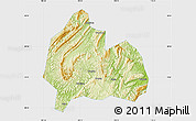 Physical Map of Yongshun, single color outside