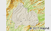 Shaded Relief Map of Yongshun, physical outside