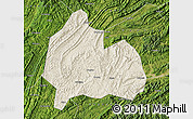 Shaded Relief Map of Yongshun, satellite outside