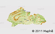Physical Panoramic Map of Yongshun, cropped outside
