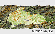 Physical Panoramic Map of Yongshun, darken