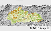 Physical Panoramic Map of Yongshun, desaturated
