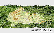 Physical Panoramic Map of Yongshun, satellite outside