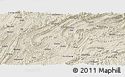 Shaded Relief Panoramic Map of Yongshun