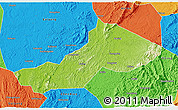 Physical 3D Map of Yongxing, political outside