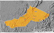 Political 3D Map of Yongxing, desaturated