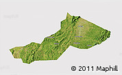 Satellite 3D Map of Yongxing, cropped outside