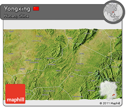 Satellite 3D Map of Yongxing