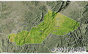 Satellite 3D Map of Yongxing, semi-desaturated