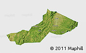 Satellite 3D Map of Yongxing, single color outside
