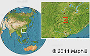 Satellite Location Map of Yongxing