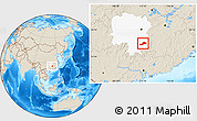 Shaded Relief Location Map of Yongxing, highlighted parent region