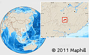 Shaded Relief Location Map of Yongxing