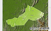 Physical Map of Yongxing, darken