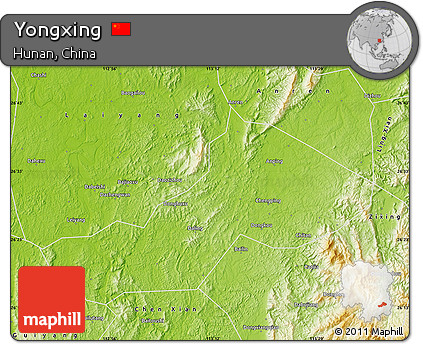 Physical Map of Yongxing