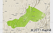 Physical Map of Yongxing, shaded relief outside