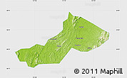 Physical Map of Yongxing, single color outside