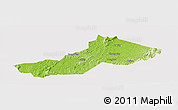 Physical Panoramic Map of Yongxing, cropped outside