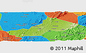 Physical Panoramic Map of Yongxing, political outside